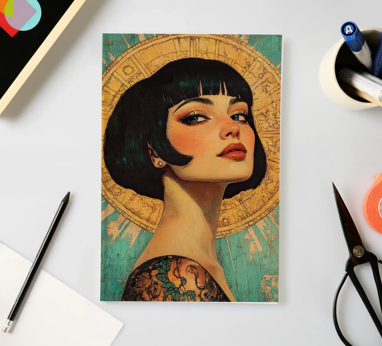Art Deco "Flapper diario da Nikis Art Studio