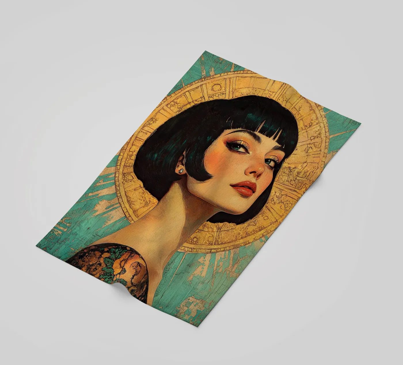 Art Deco "Flapper" strandhanddoek van Nikis Art Studio