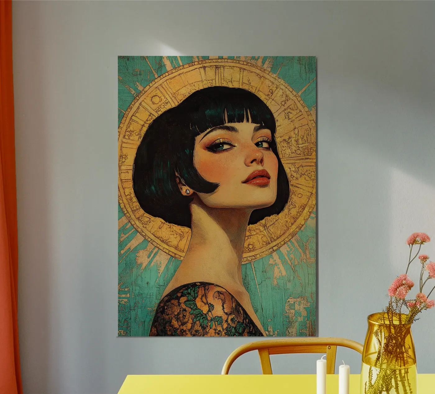 Art Deco "Flapper" forex plate by Nikis Art Studio