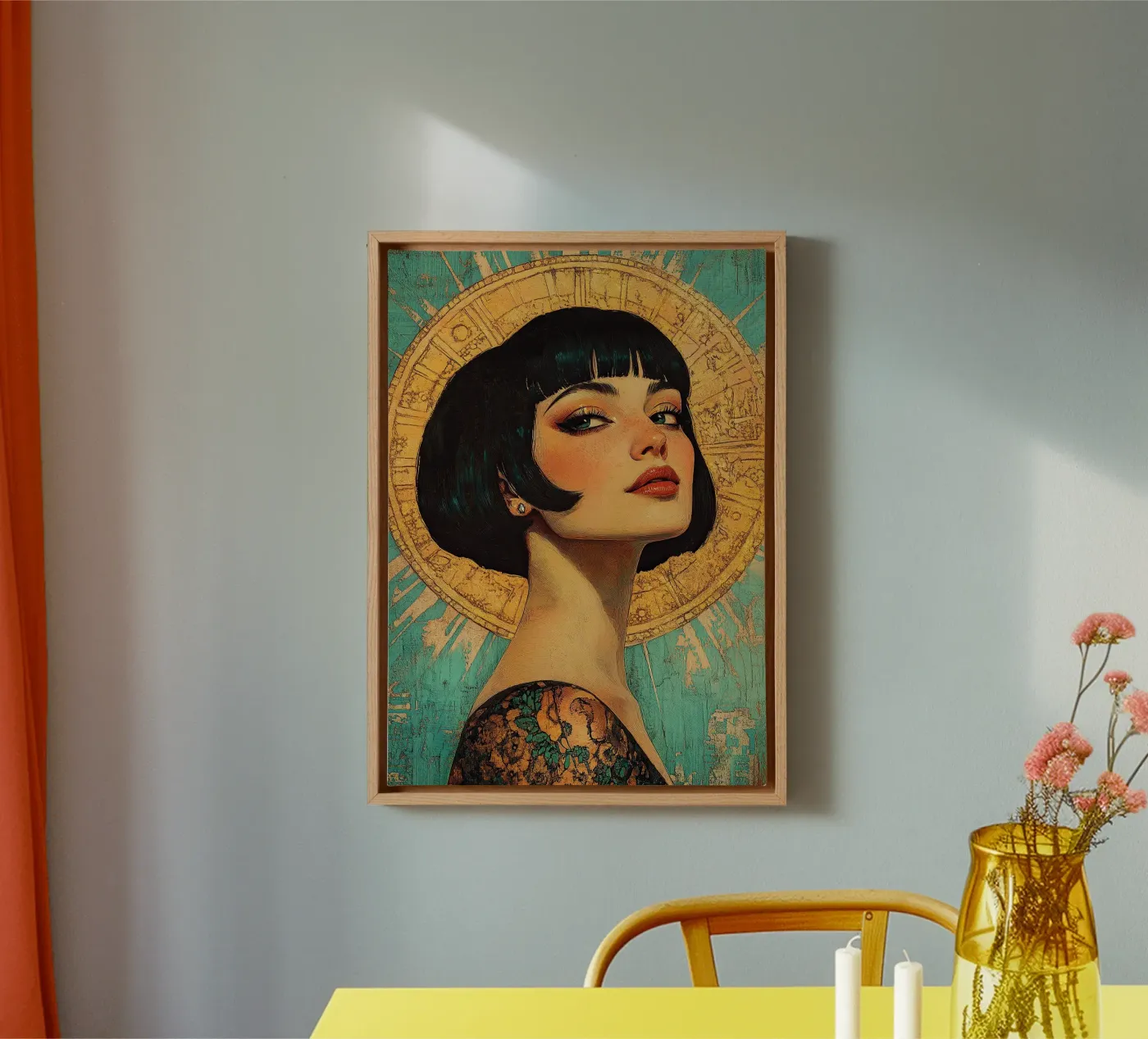 Art Deco "Flapper tela da Nikis Art Studio