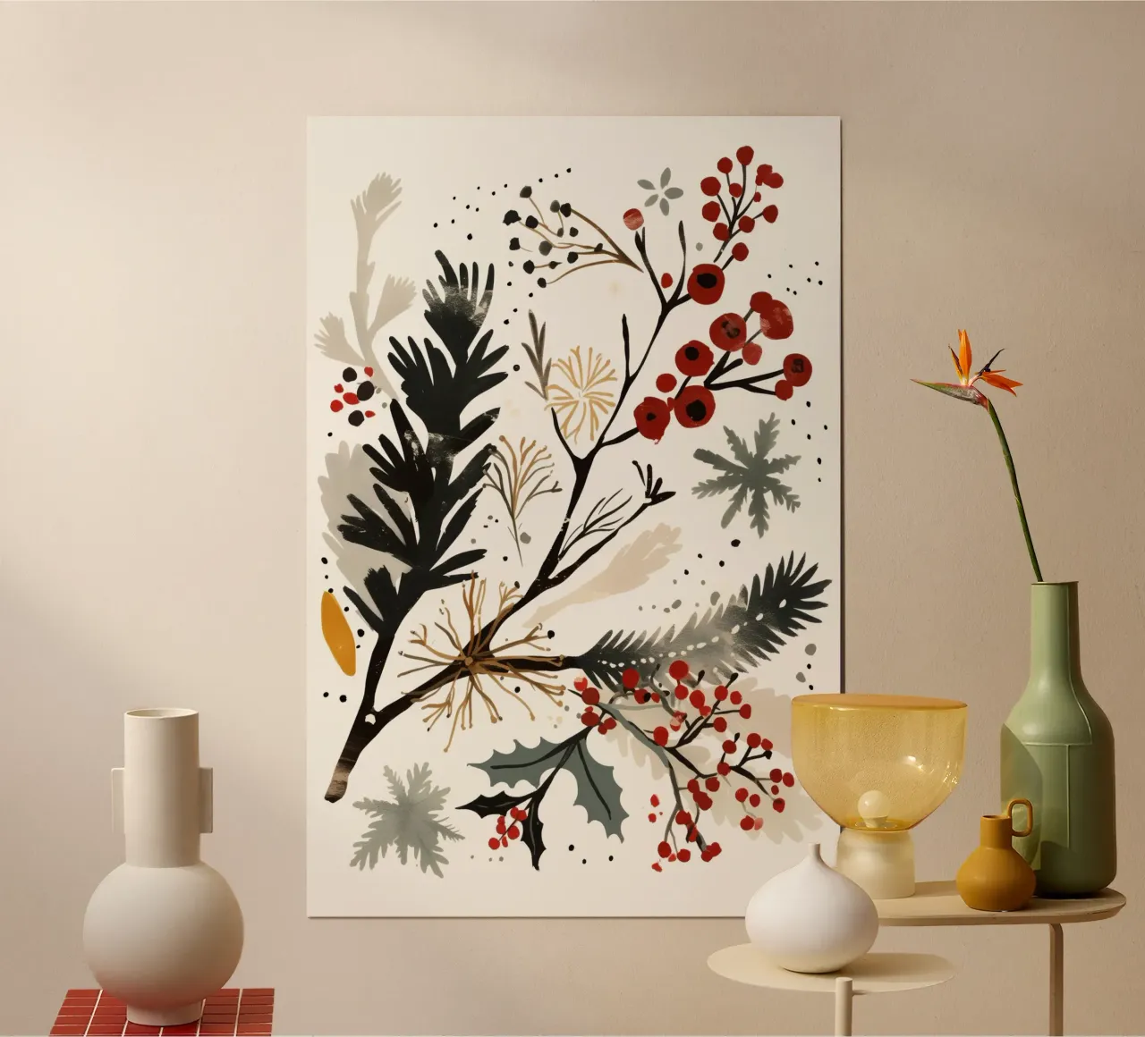 Christmas Twig carta hahnemühle da treechild