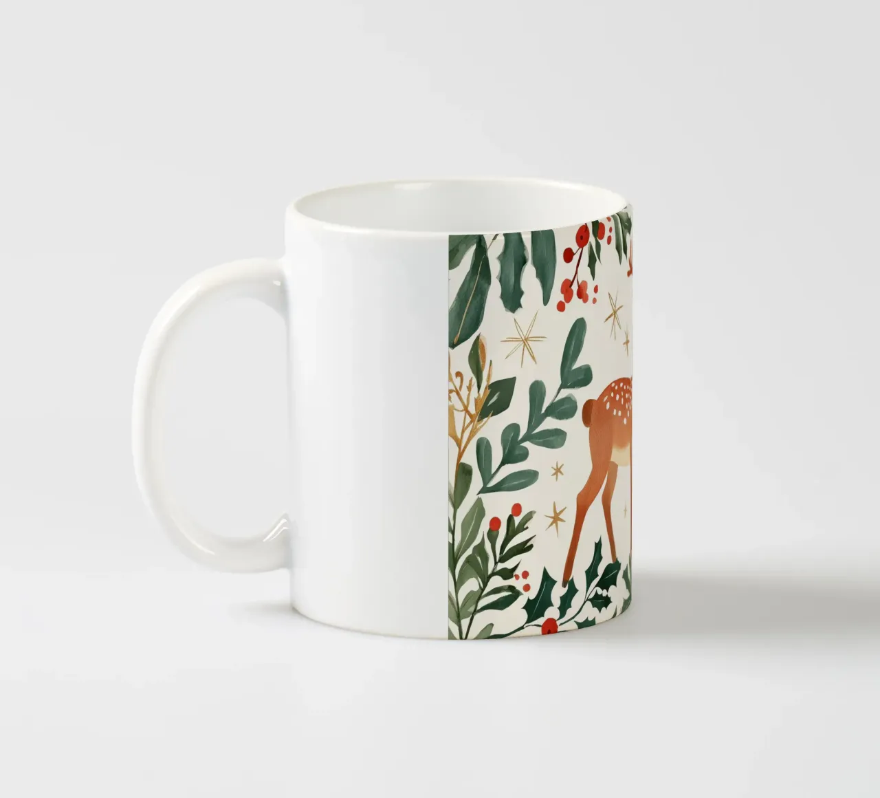 Christmas Deer tazza in ceramica da treechild
