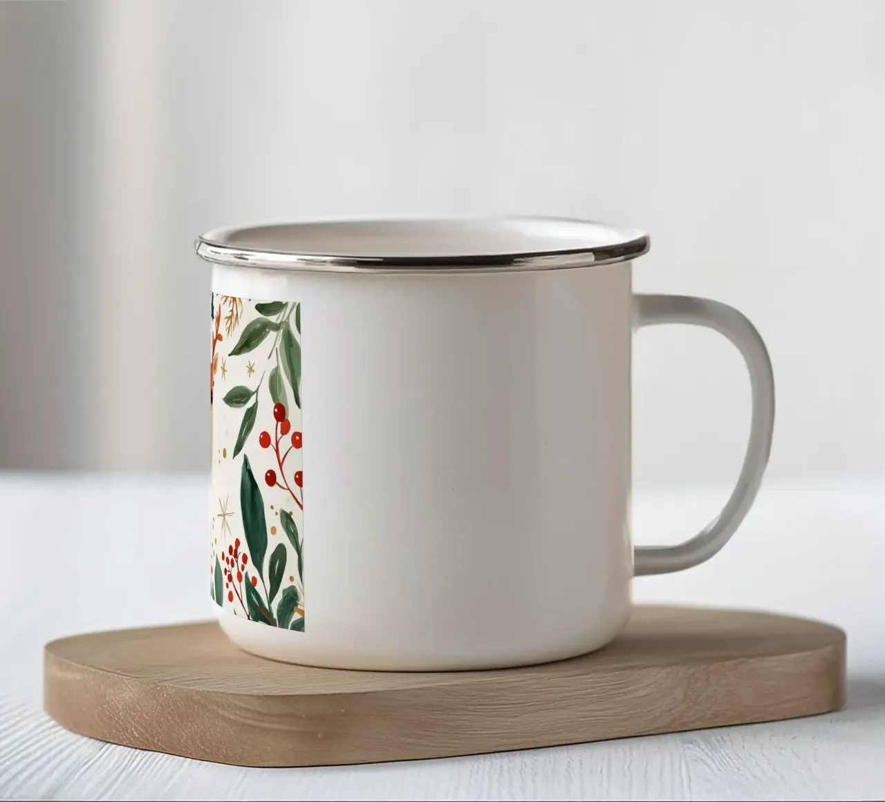 Christmas Deer tazza in smalto da treechild