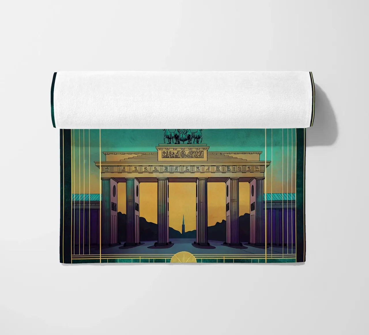 Porta di Brandeburgo "Berlino" in stile Art Déco telo mare da Nikis Art Studio