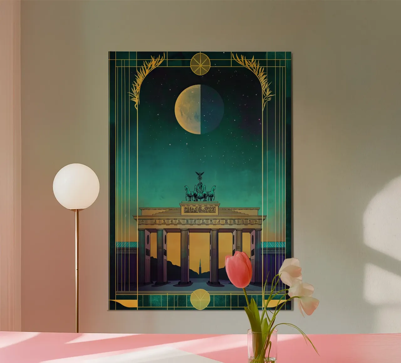 Porta di Brandeburgo "Berlino" in stile Art Déco carta hahnemühle da Nikis Art Studio
