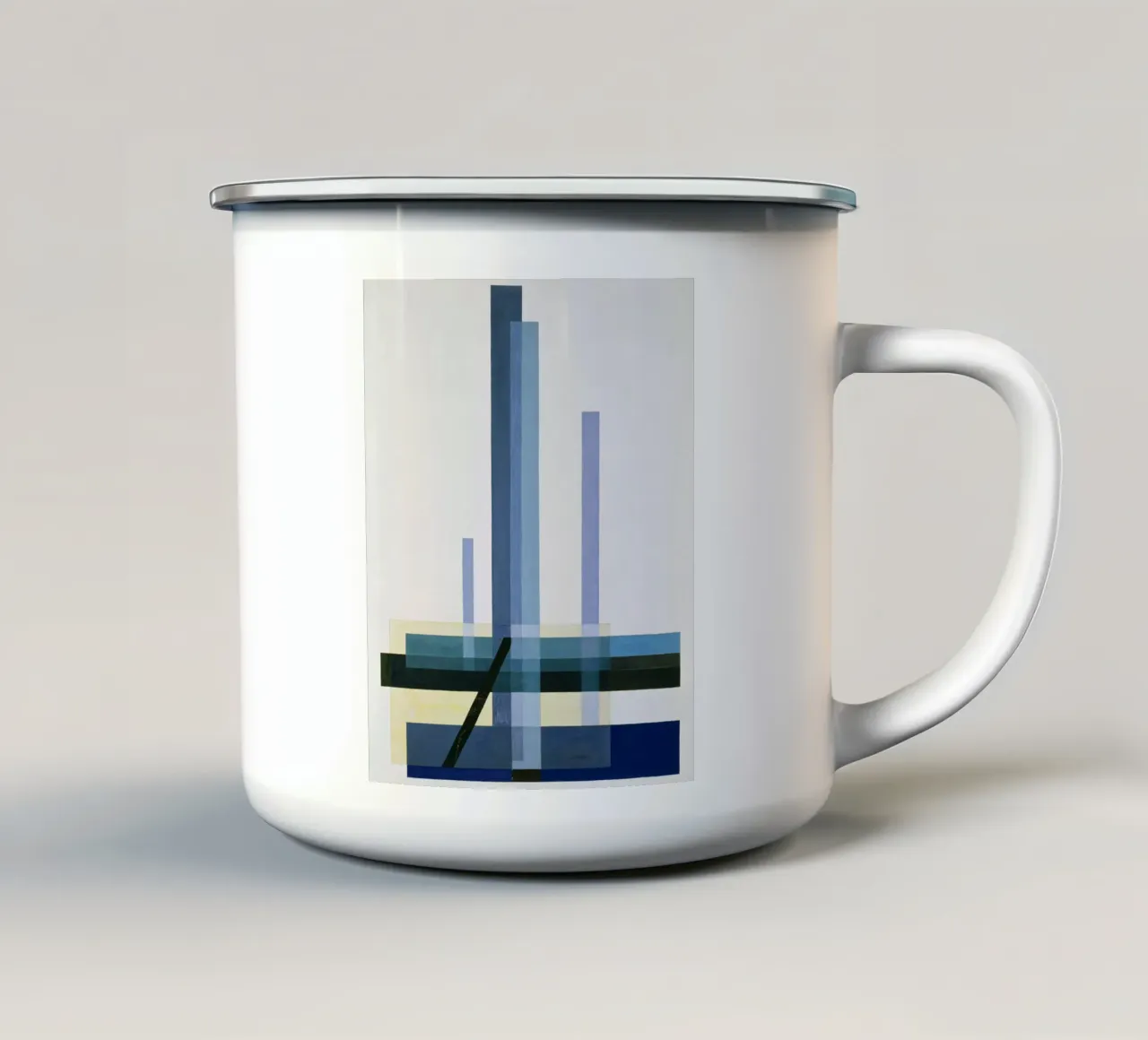 László Moholy-Nagy - C XII (Immagine blu) tazza in smalto da ARTOTHEK