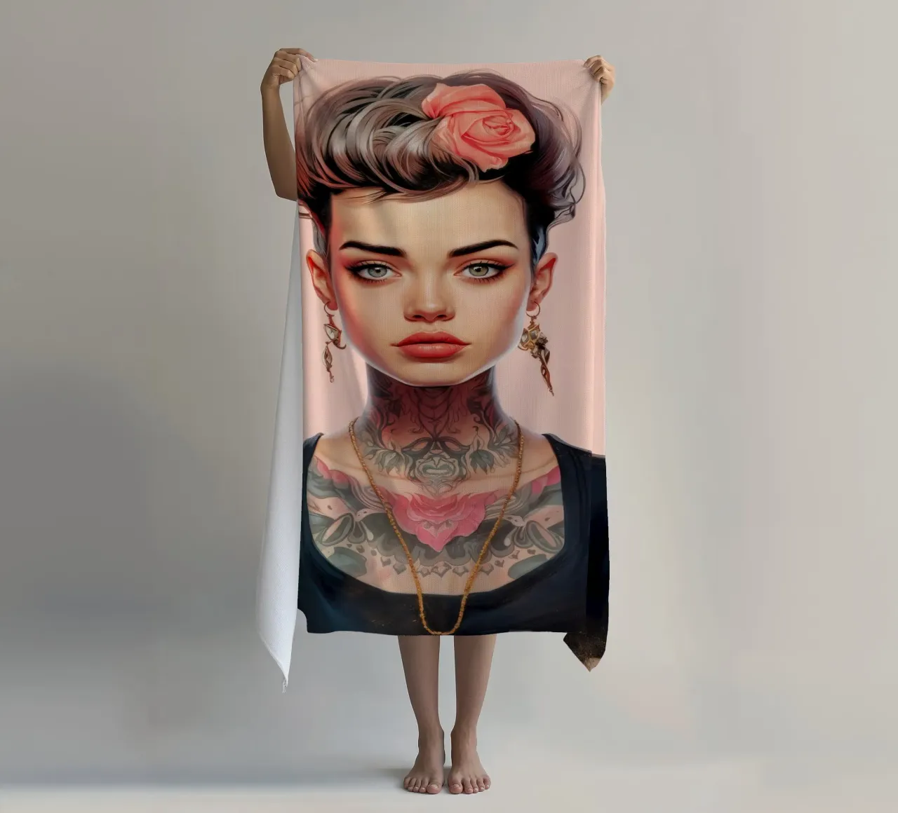Bella ragazza adolescente telo mare da Lootprint
