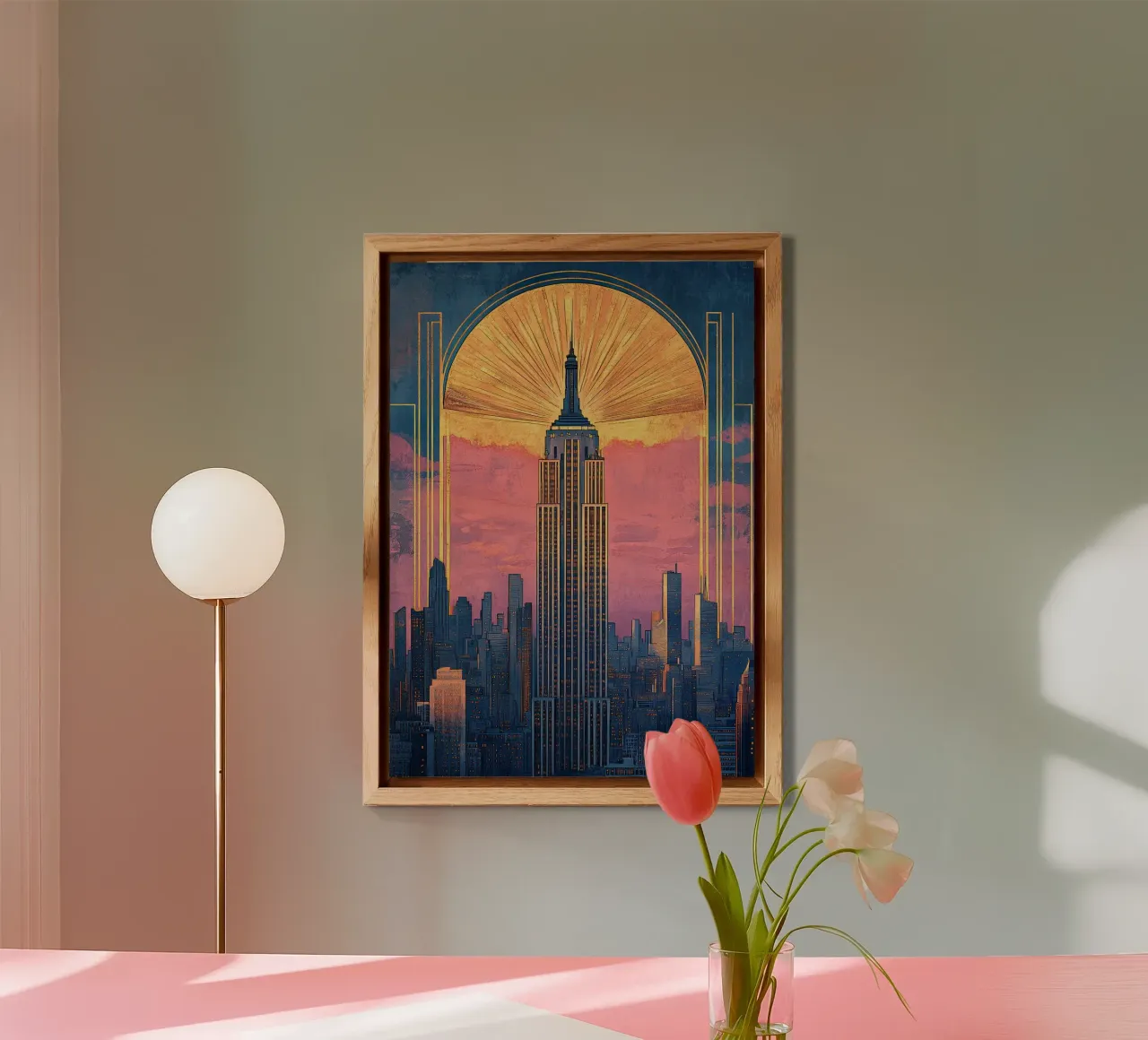 Skyline Art Déco alluminio dibond da Nikis Art Studio