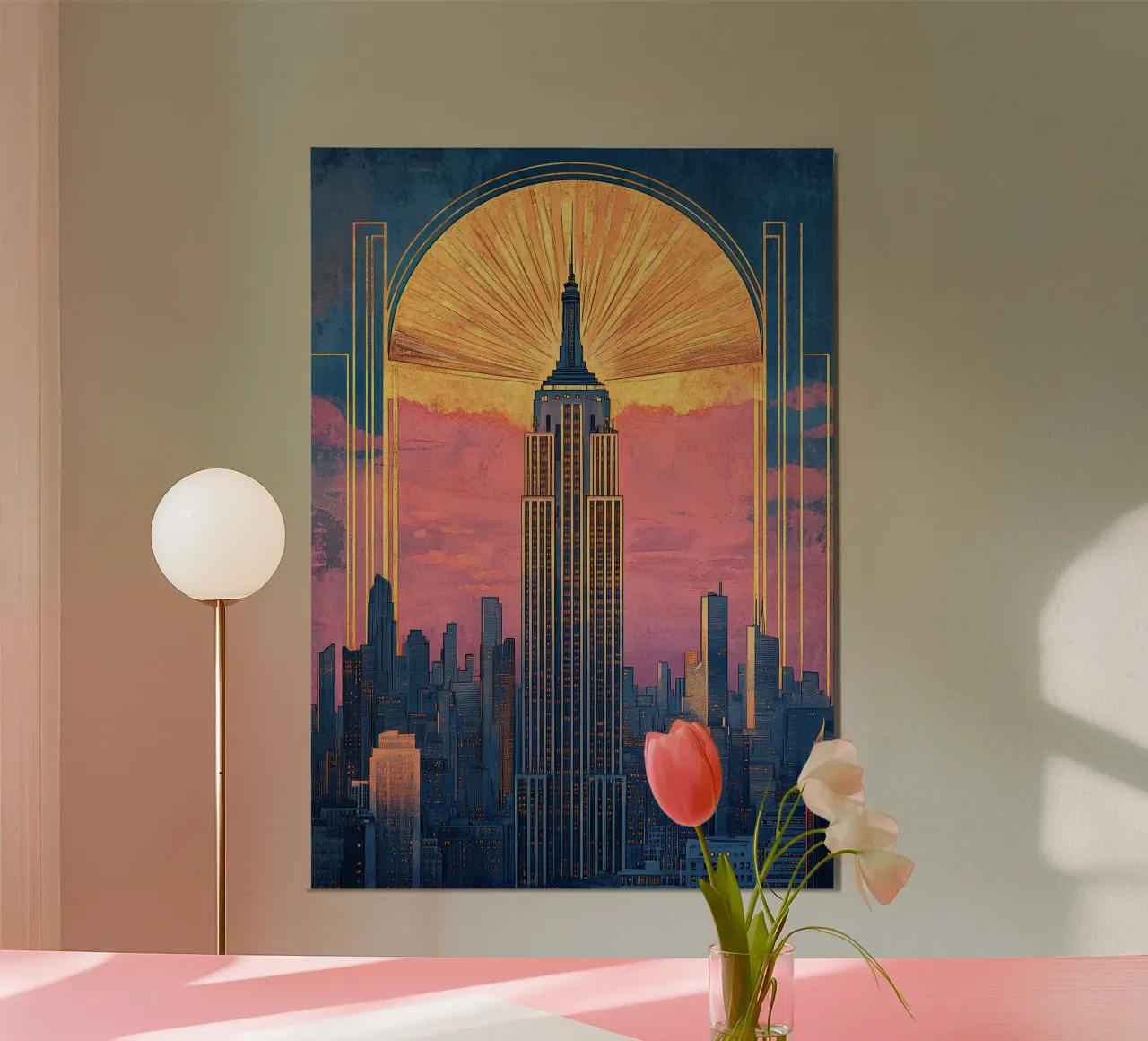 Skyline Art Déco alluminio dibond da Nikis Art Studio
