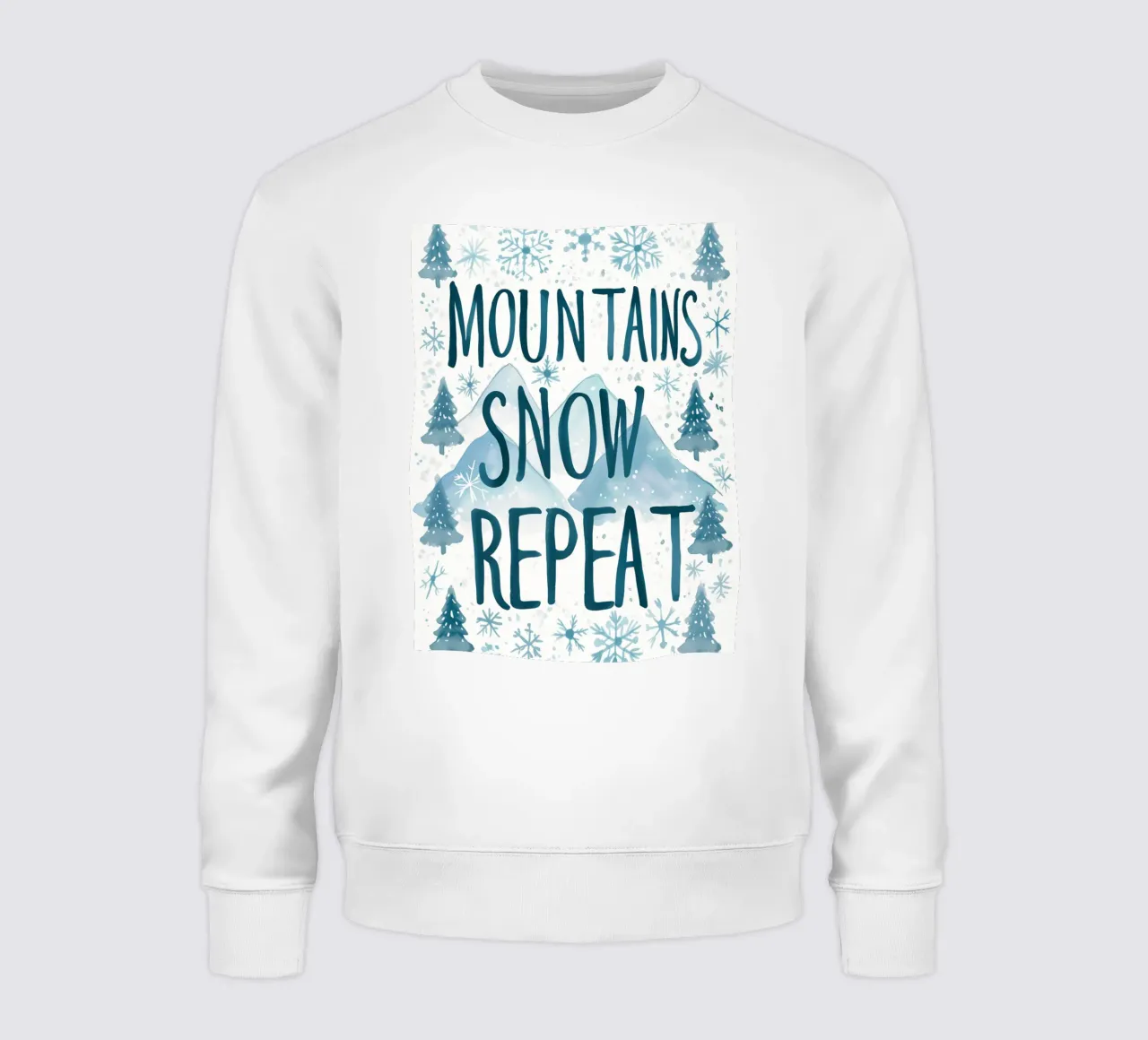 Mountains Snow Repeat No 1 felpa da treechild