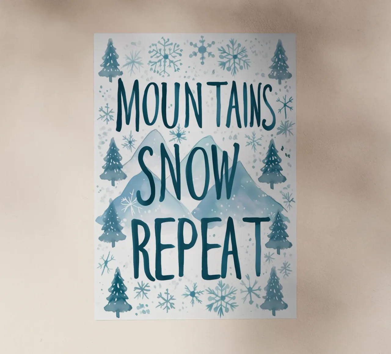 Mountains Snow Repeat No 1 pellicola backlit da treechild