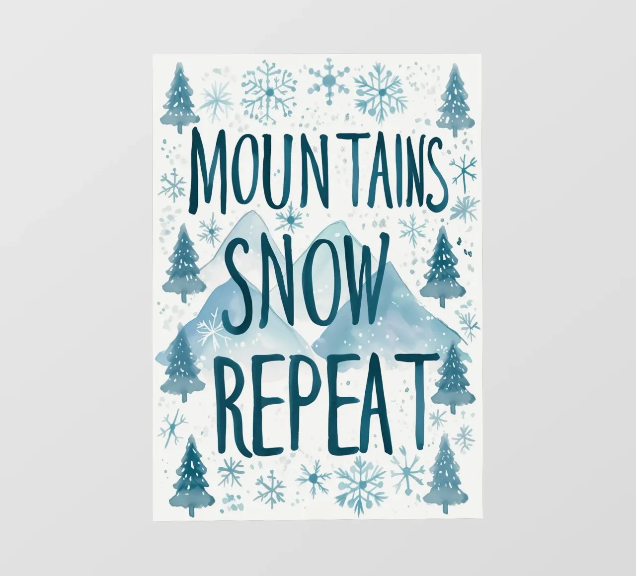 Mountains Snow Repeat No 1 pellicola backlit da treechild