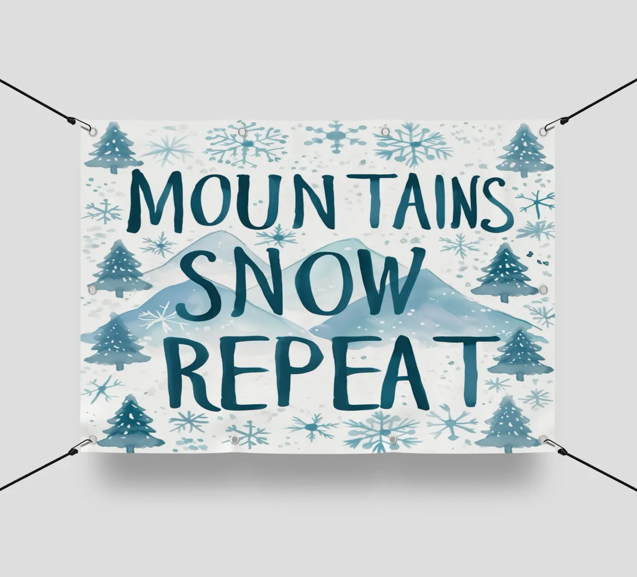 Mountains Snow Repeat No 1 telo in pvc da treechild