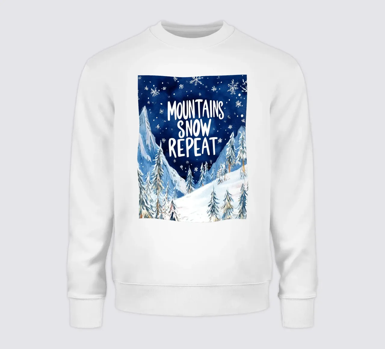 Mountains Snow Repeat No 2 sweatshirt van treechild