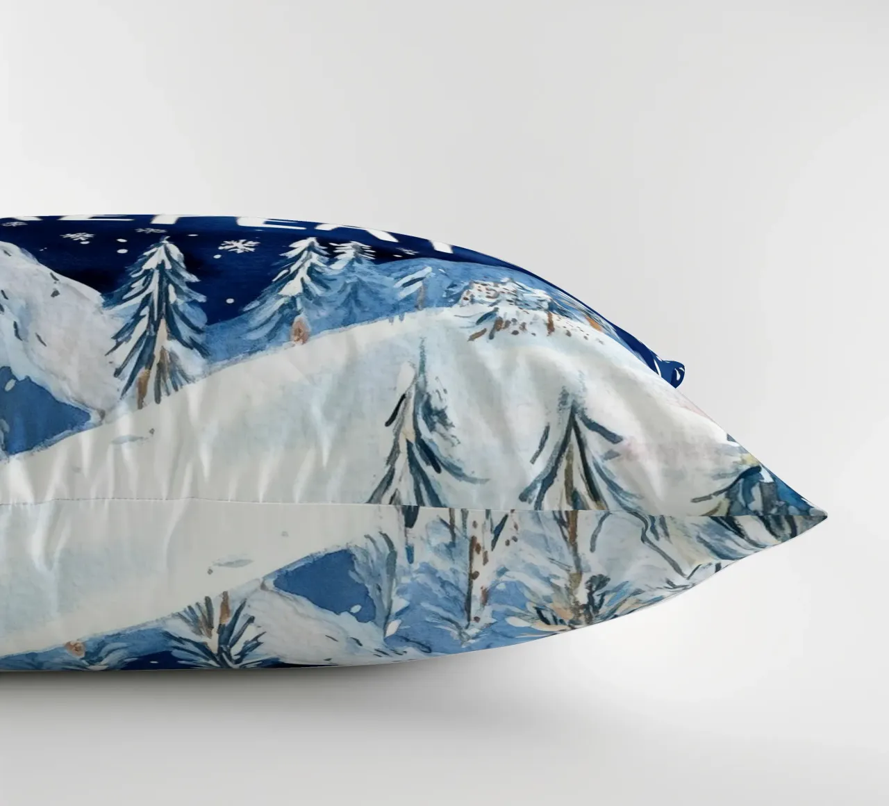 Mountains Snow Repeat No 2 cuscino da treechild