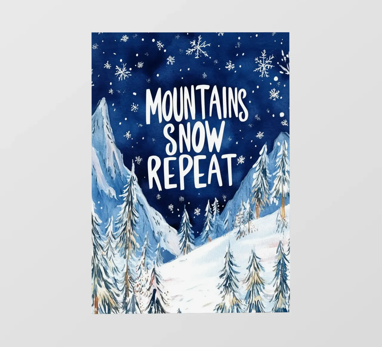 Mountains Snow Repeat No 2 telo in pvc da treechild
