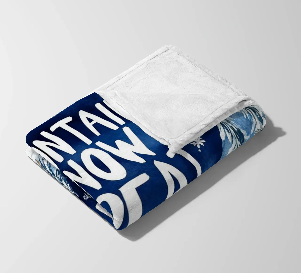 Mountains Snow Repeat No 2 coperta in pile da treechild