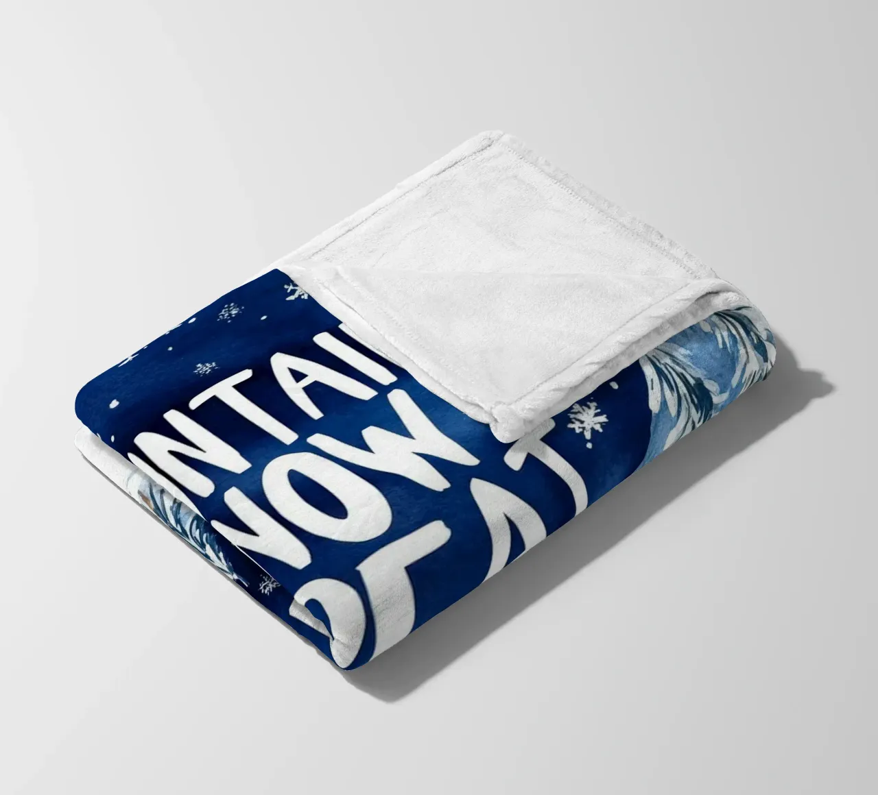 Mountains Snow Repeat No 2 coperta in pile da treechild