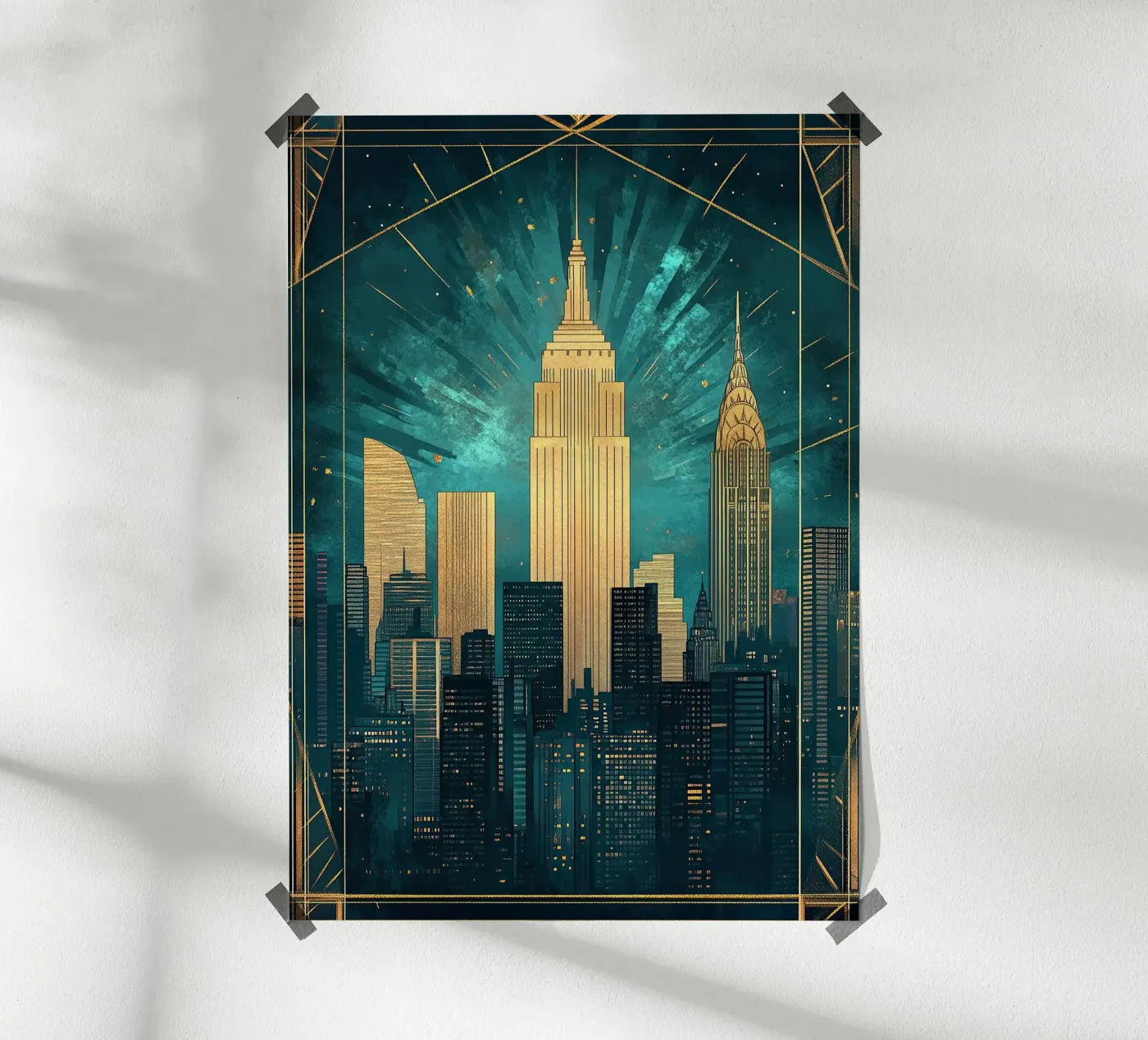 Skyline Poster von Nikis Art Studio