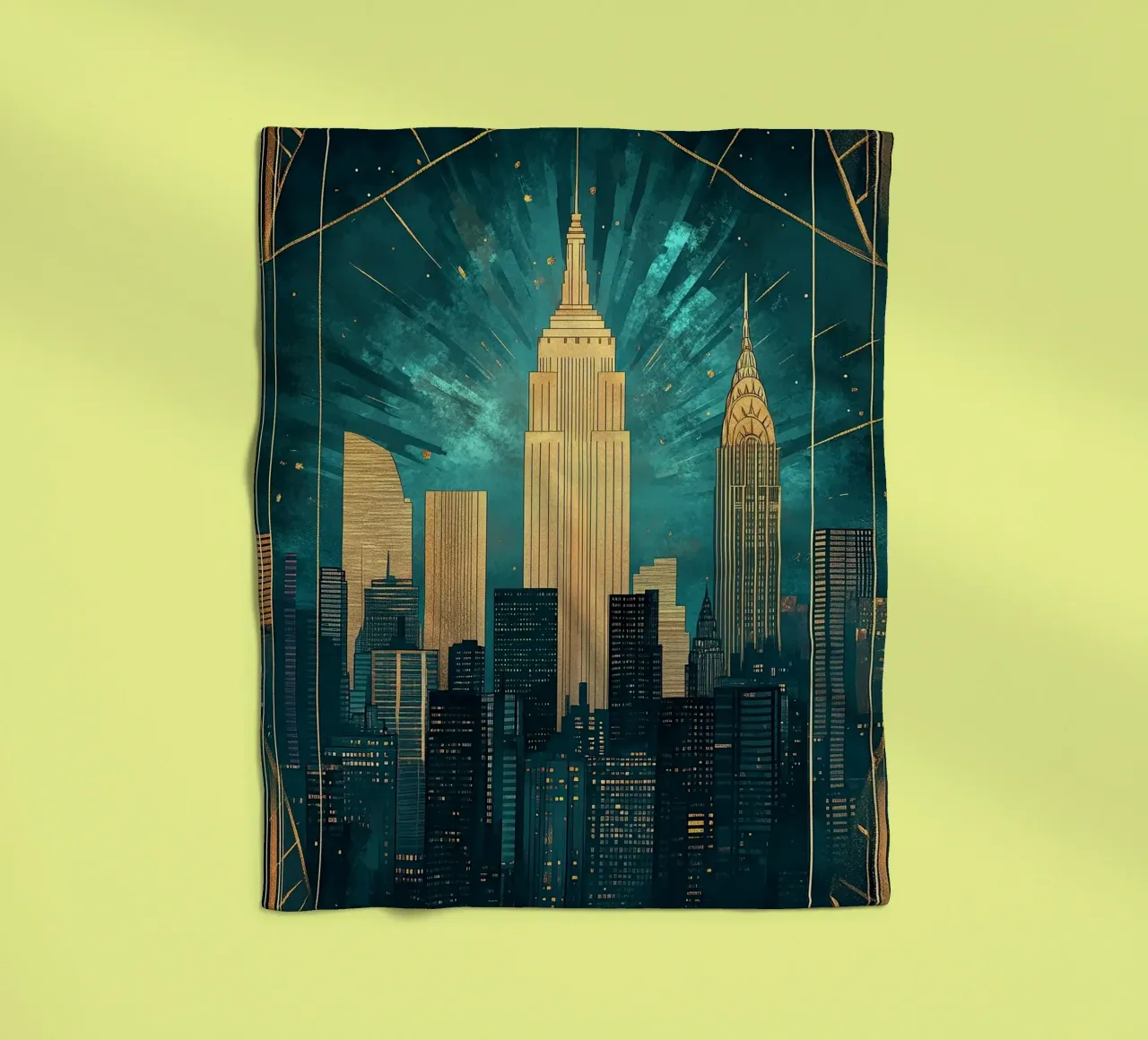 Skyline coperta in pile da Nikis Art Studio