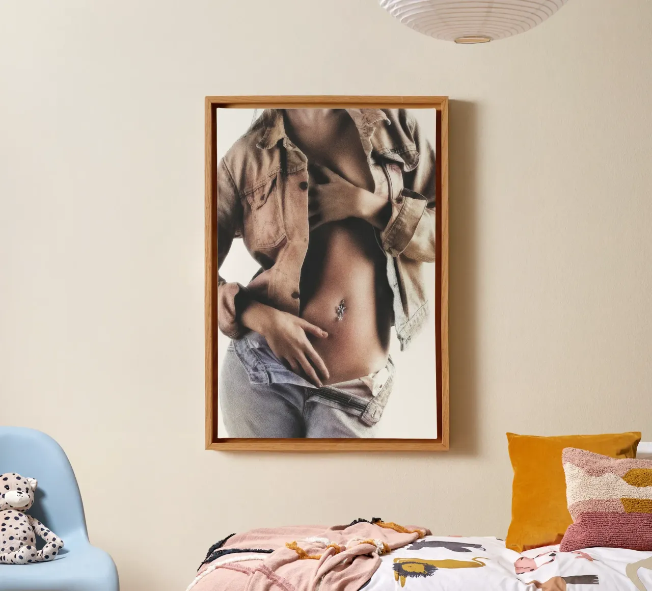 Gekleed in Denim gekleurd canvas met Baklijst van Dave Hare Photography