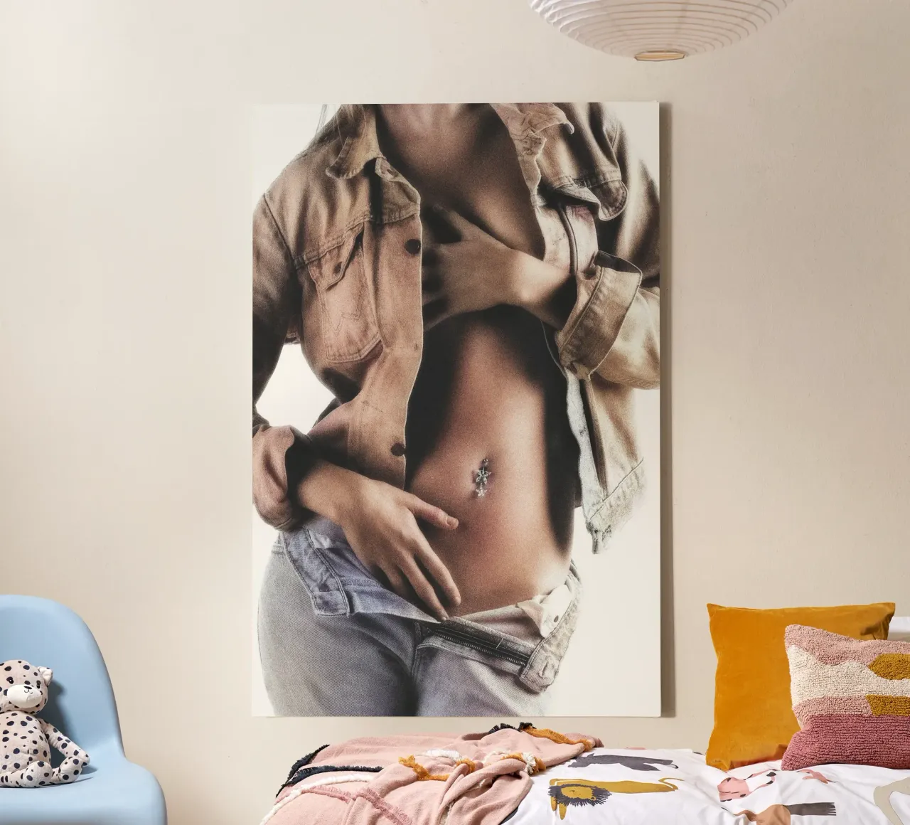 Gekleed in Denim gekleurd canvas met Baklijst van Dave Hare Photography