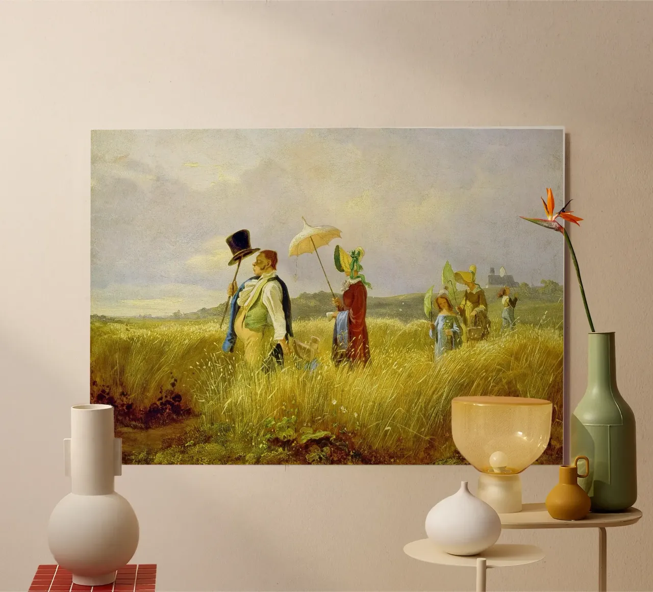 Carl Spitzweg - The Sunday Stroll Alu-Dibond von ARTOTHEK