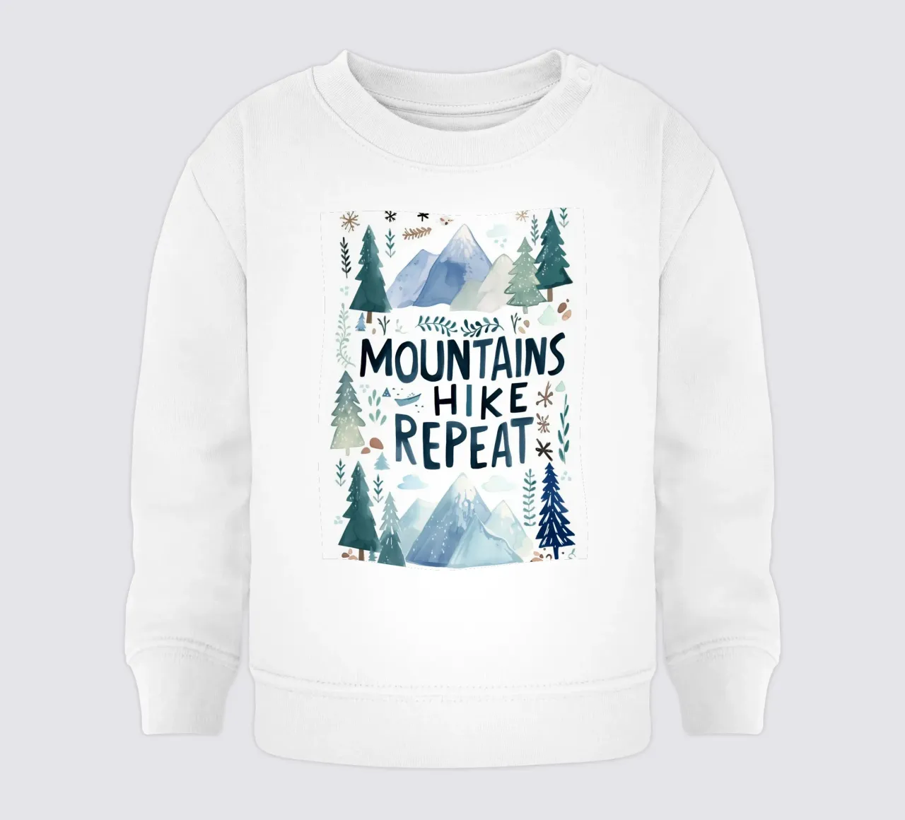 Mountains Hike Repeat felpa neonato da treechild