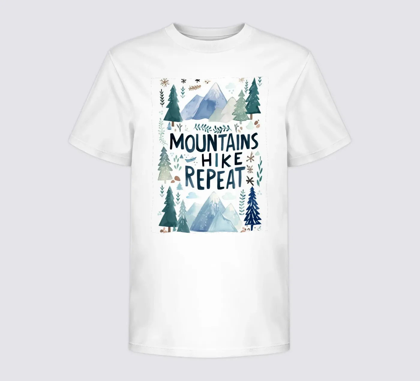Mountains Hike Repeat t-shirt bambini da treechild
