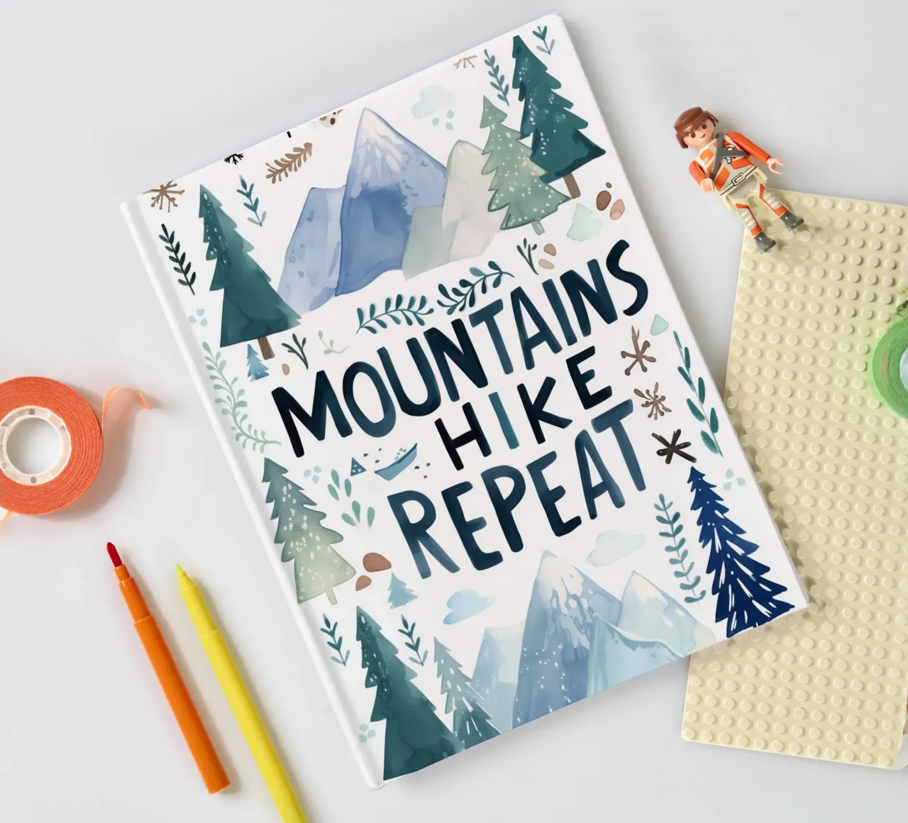 Mountains Hike Repeat notebook by treechild