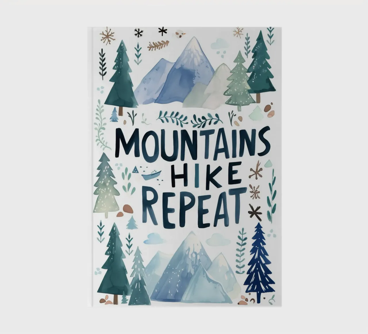 Mountains Hike Repeat notebook by treechild