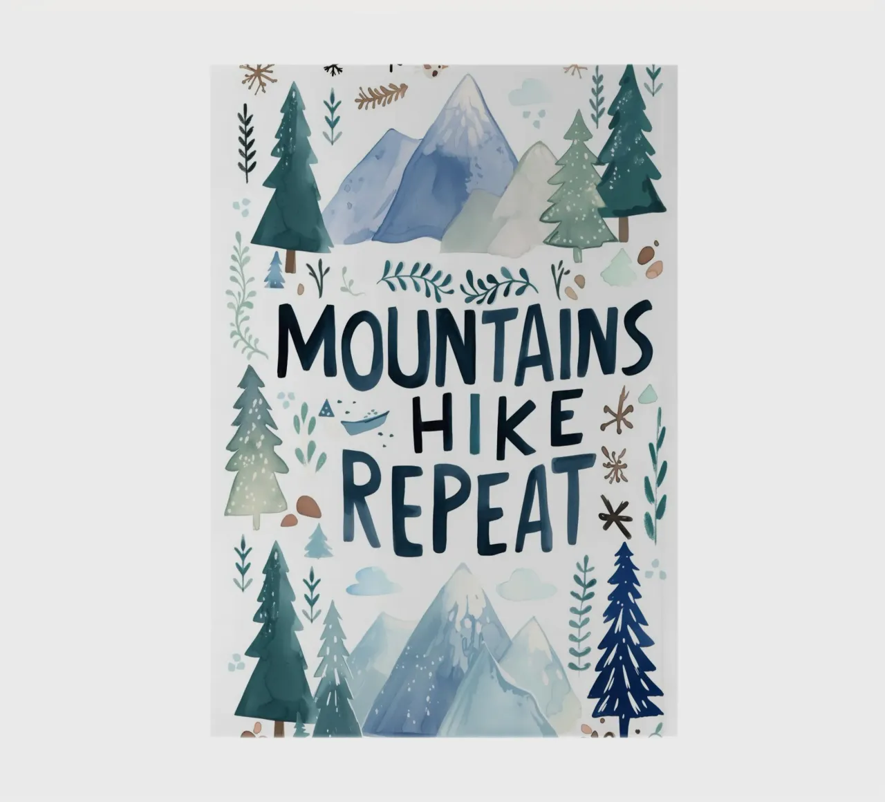 Mountains Hike Repeat notebook by treechild