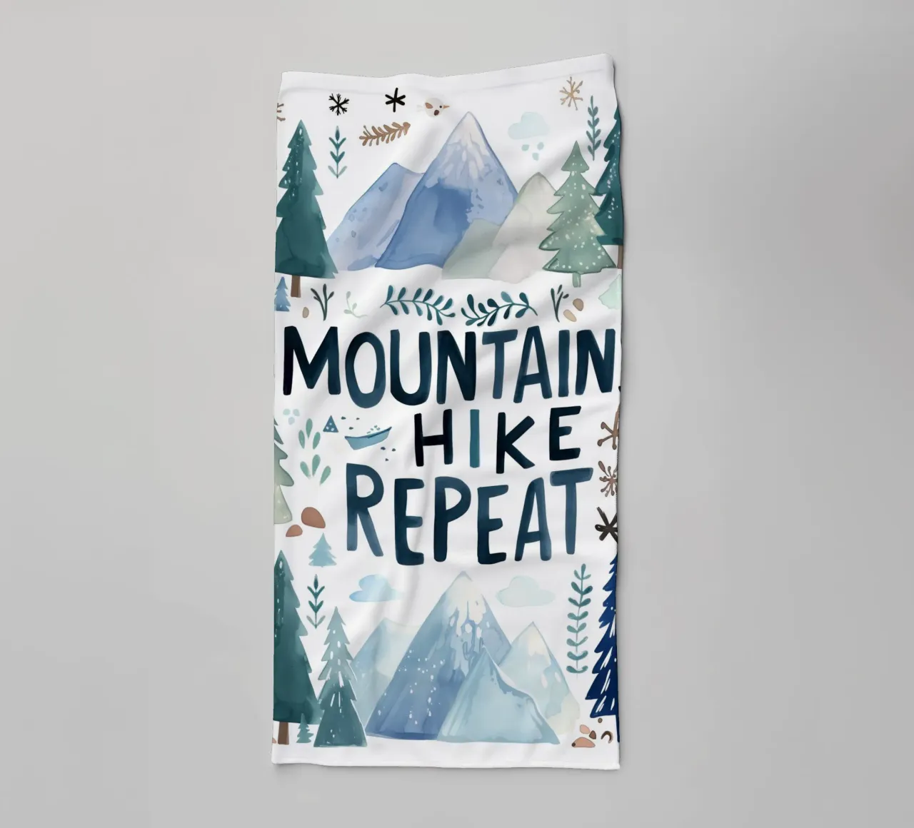Mountains Hike Repeat asciugamano da bagno da treechild