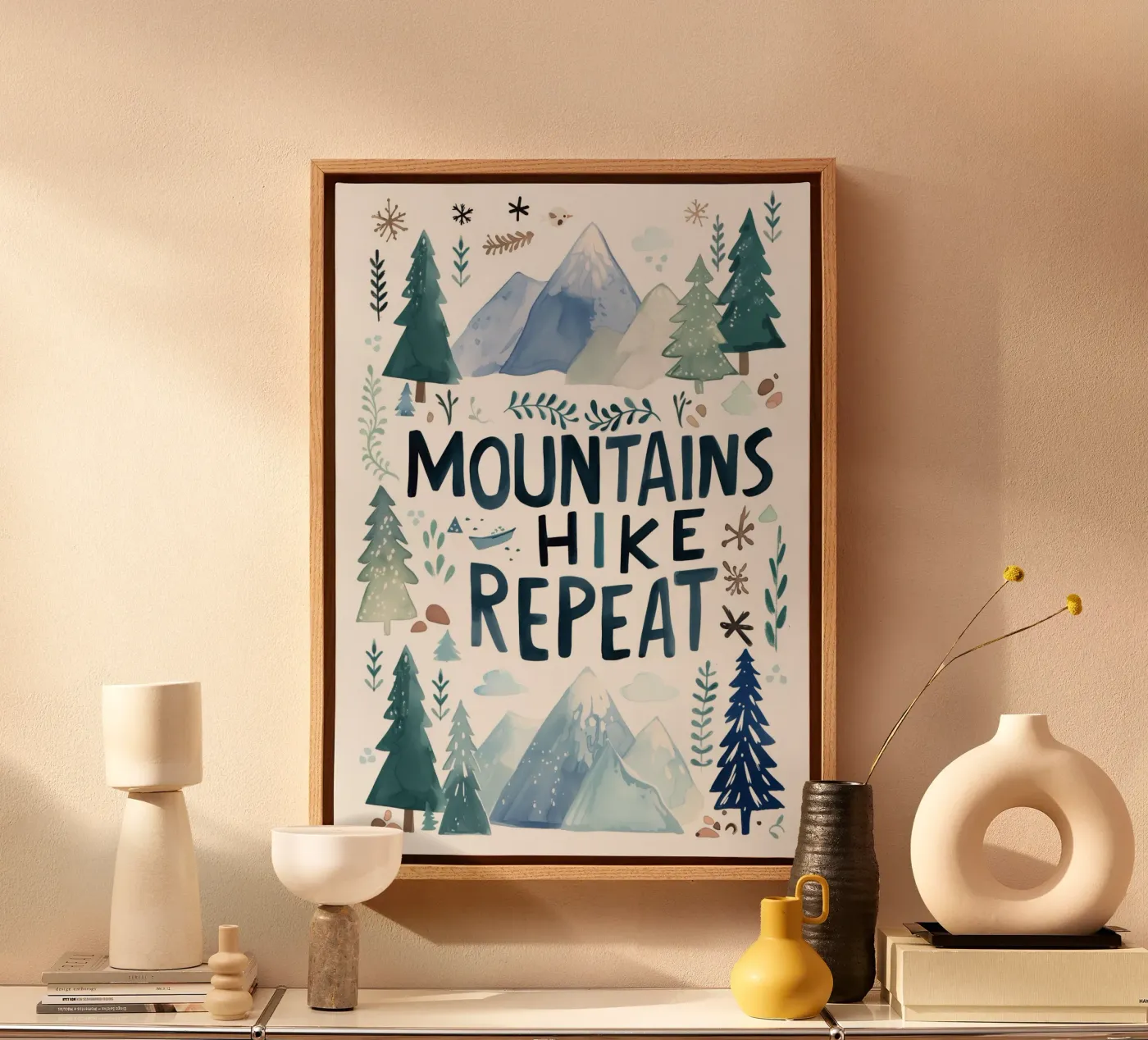 Mountains Hike Repeat tela da treechild