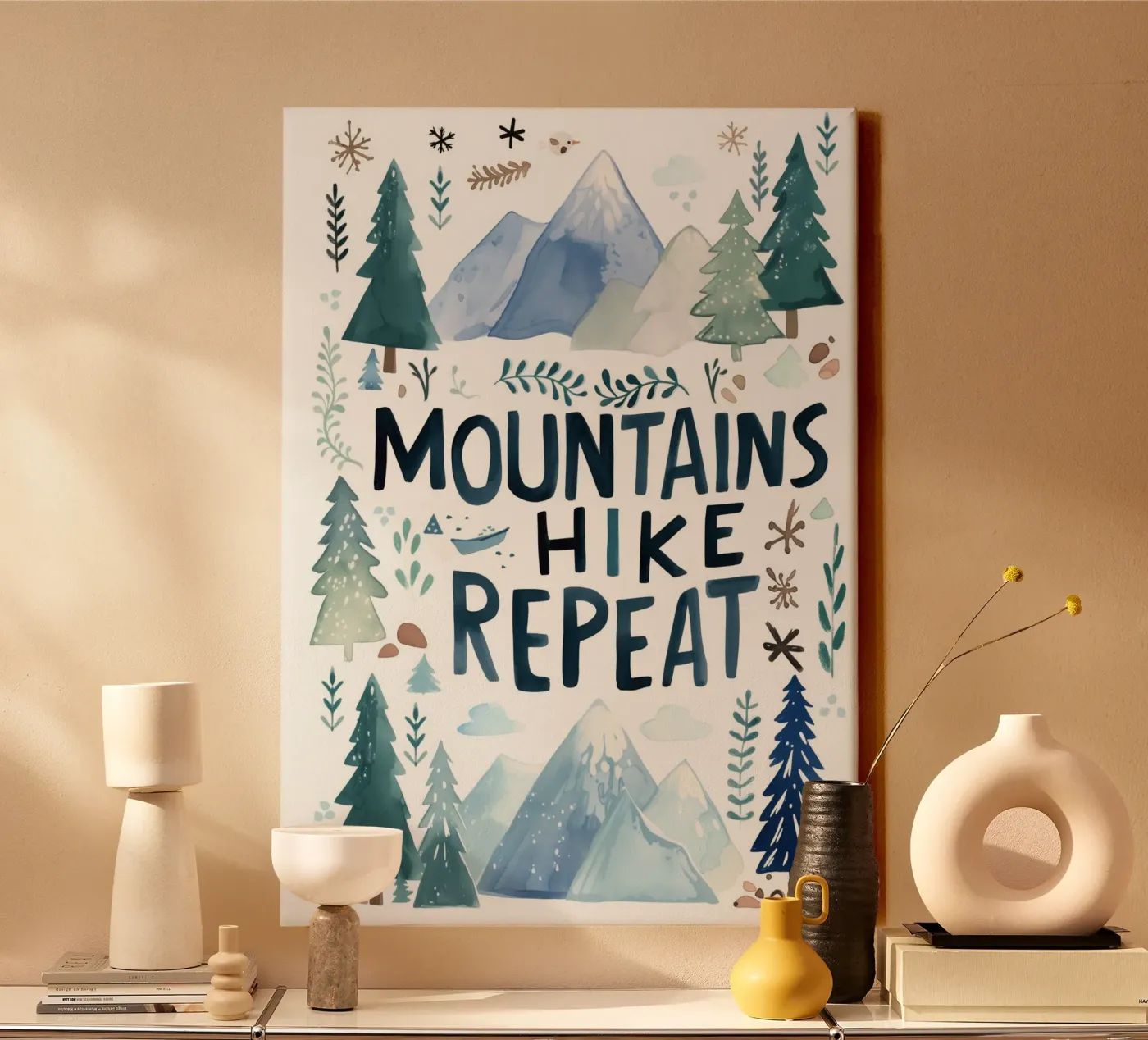 Mountains Hike Repeat tela da treechild