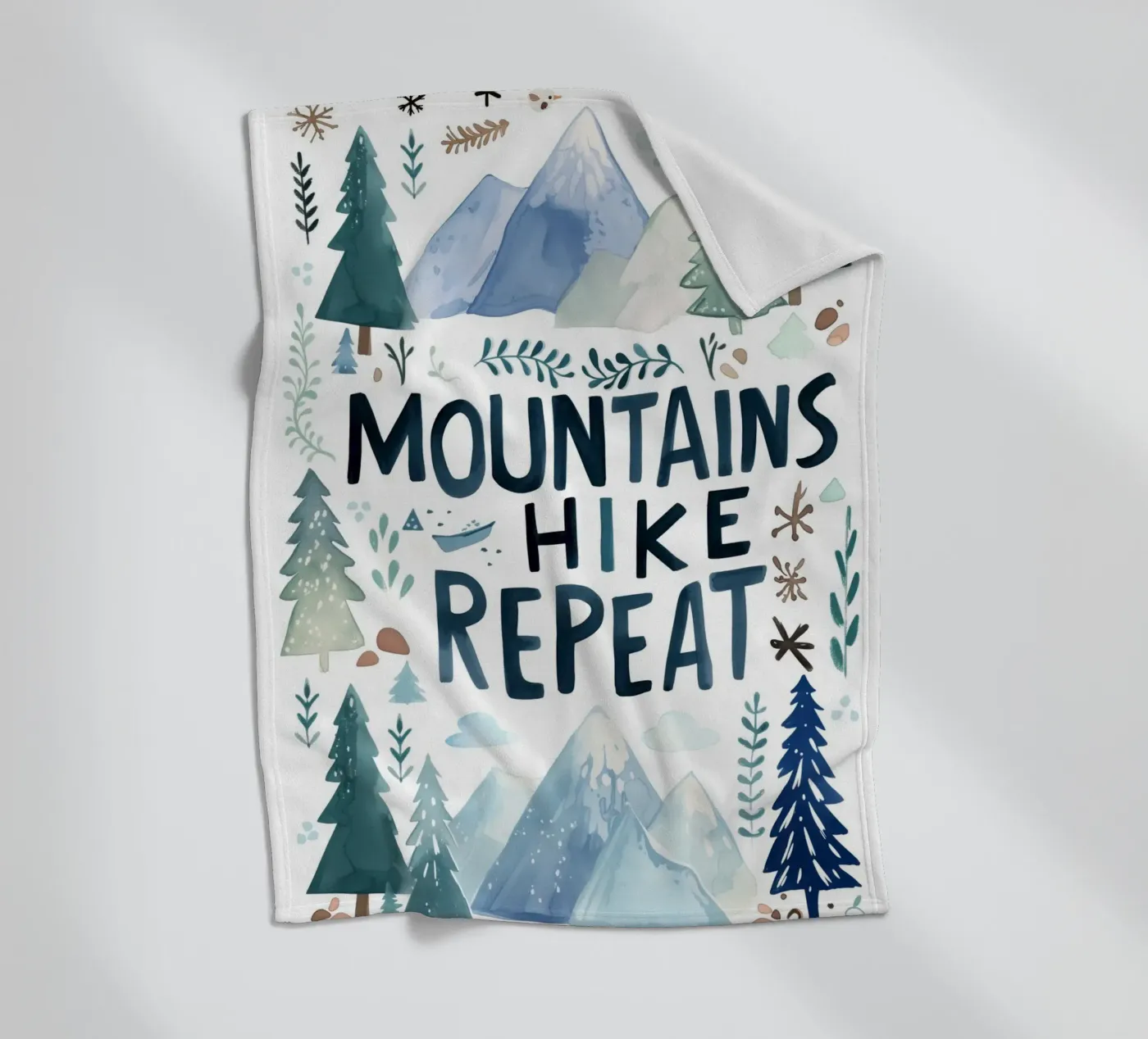 Mountains Hike Repeat Fleecedecke von treechild