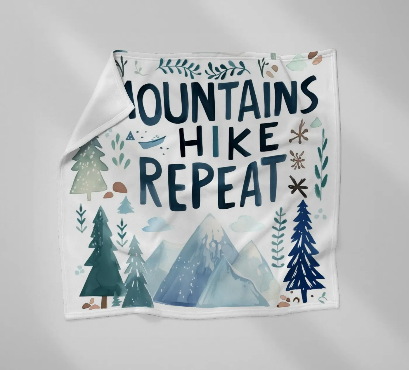 Mountains Hike Repeat Fleecedecke von treechild