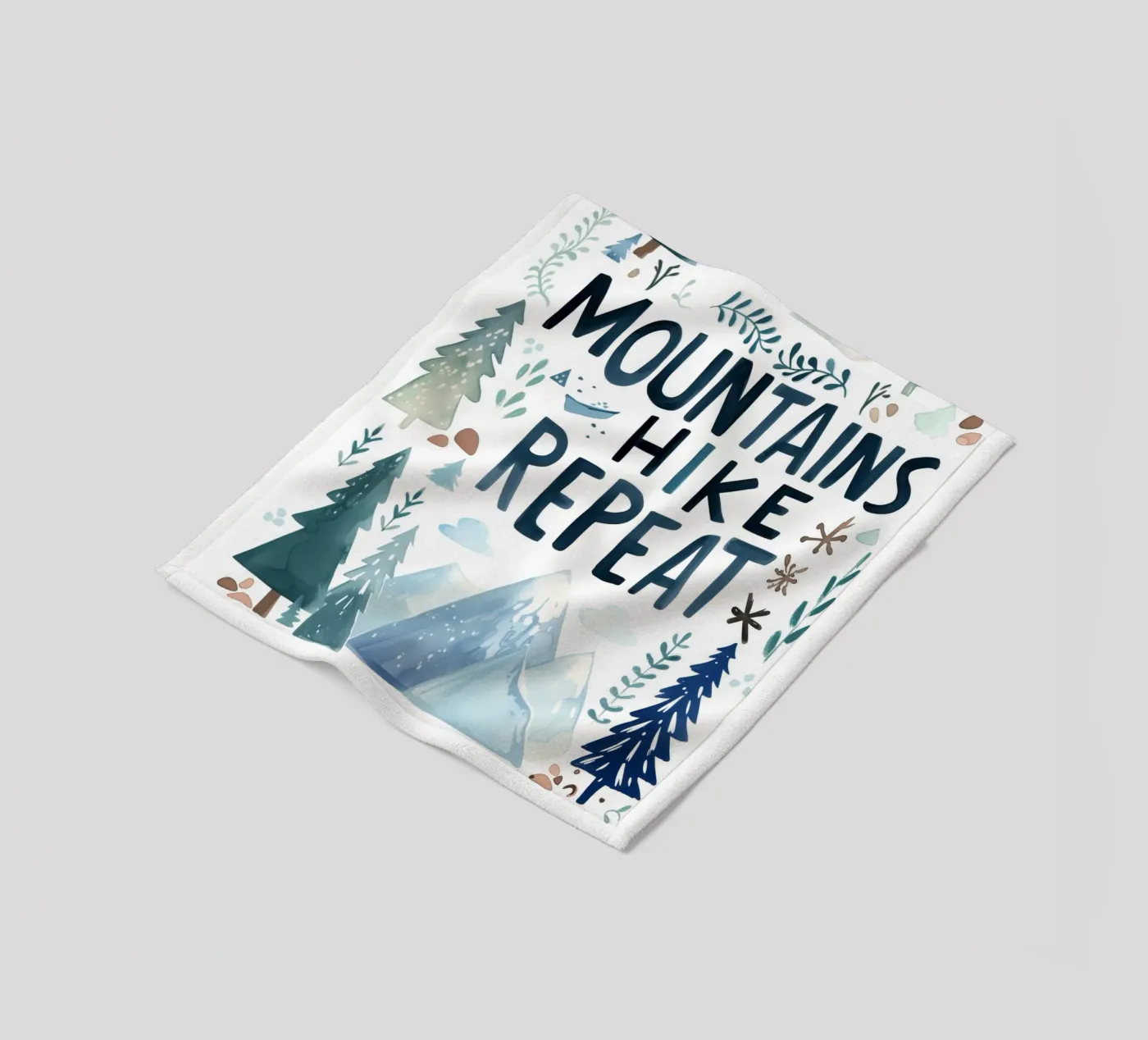 Mountains Hike Repeat Fleecedecke von treechild