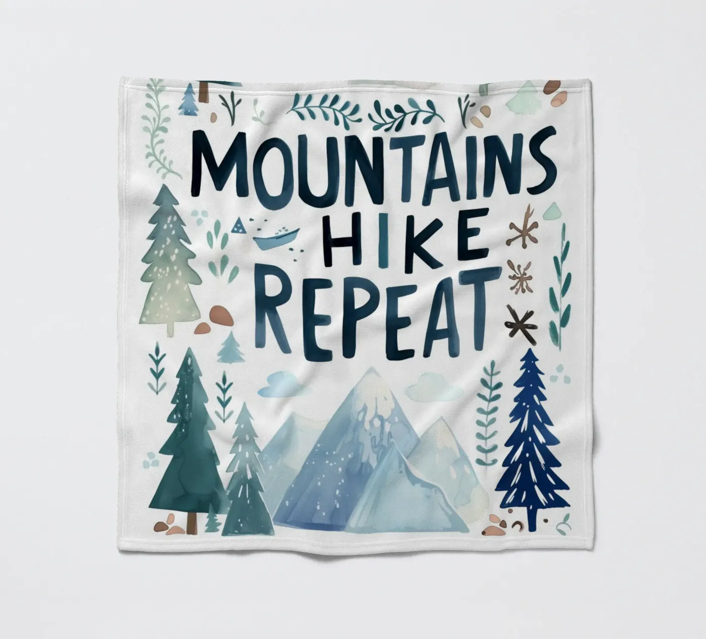 Mountains Hike Repeat Fleecedecke von treechild