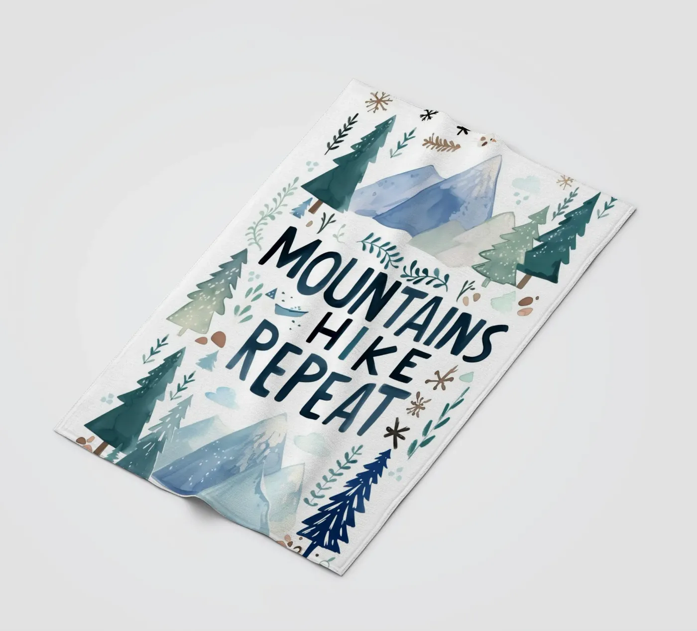 Mountains Hike Repeat Fleecedecke von treechild