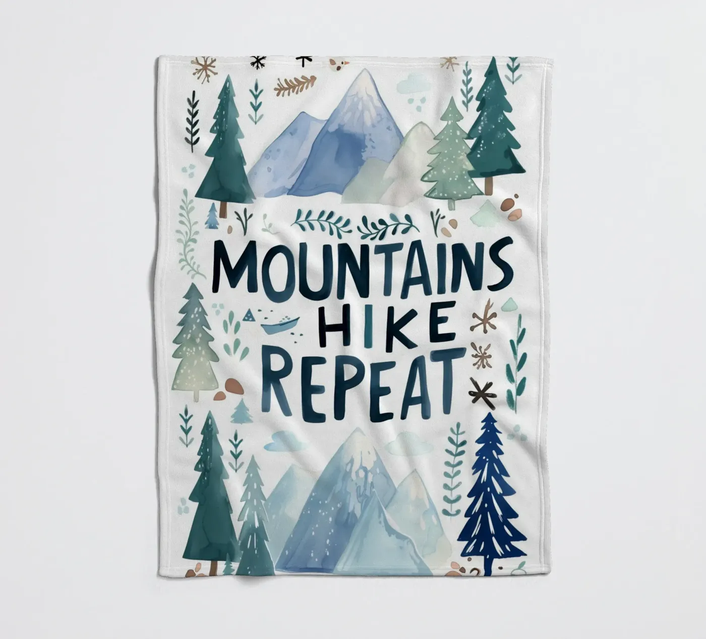 Mountains Hike Repeat Fleecedecke von treechild