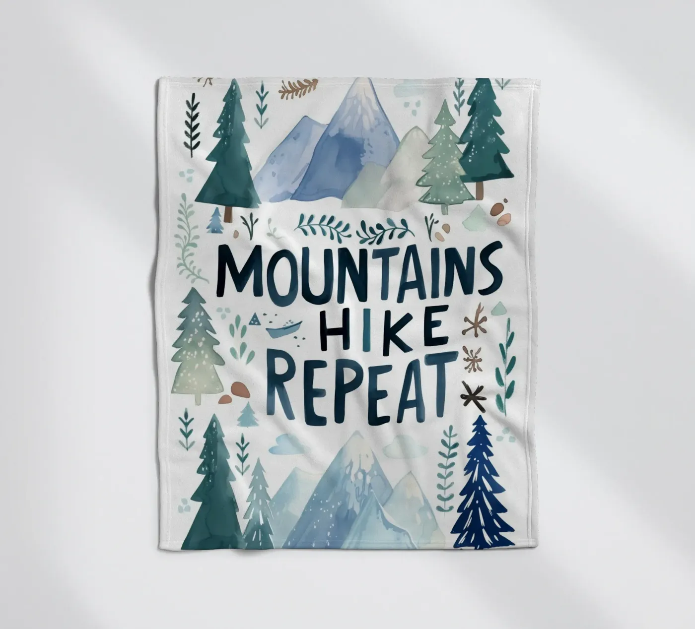 Mountains Hike Repeat Fleecedecke von treechild
