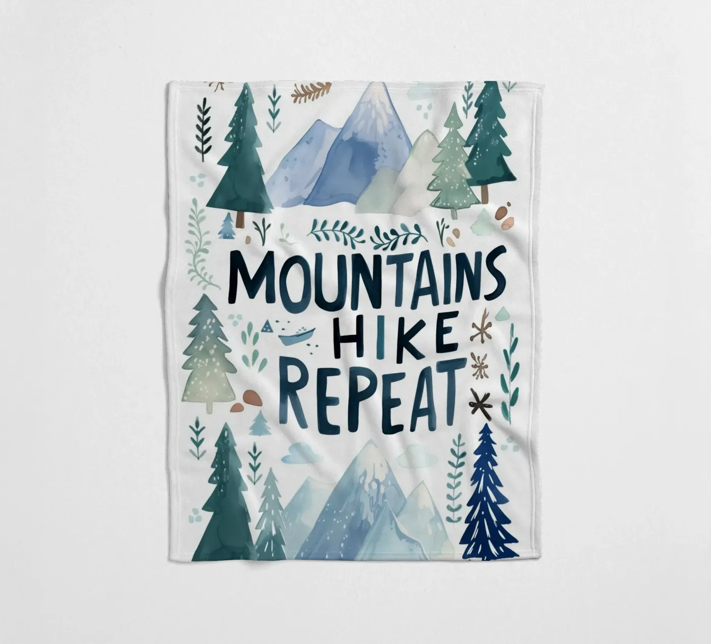 Mountains Hike Repeat Fleecedecke von treechild
