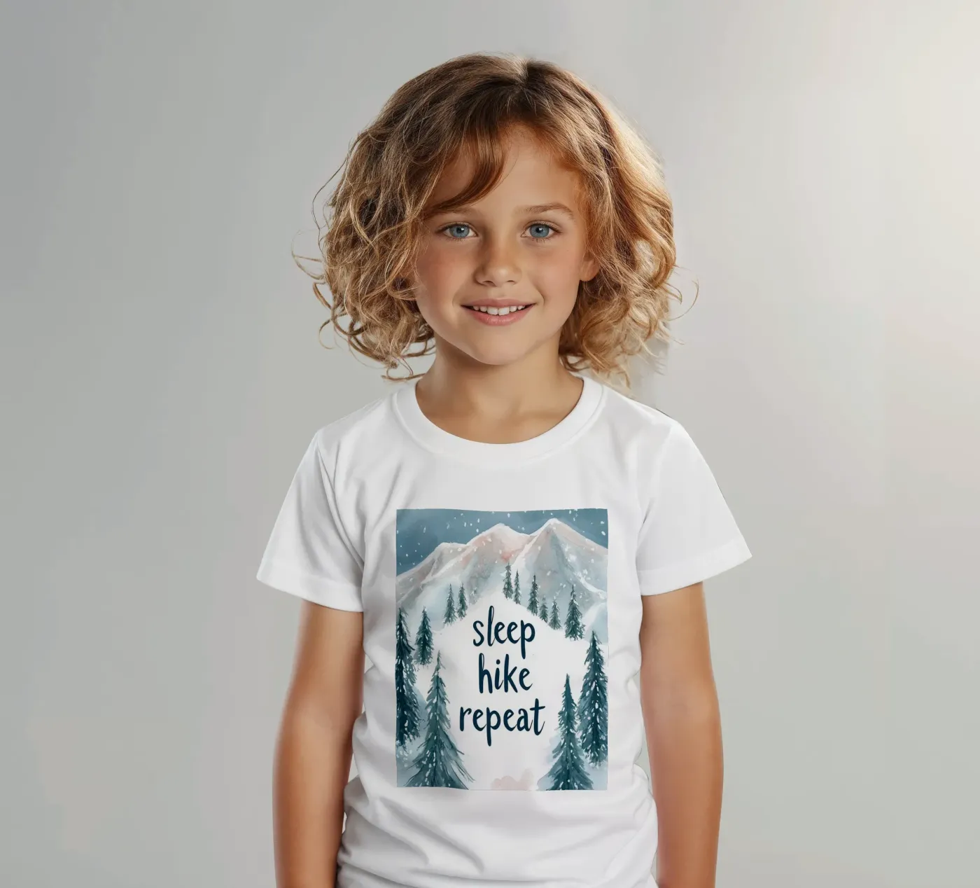 Sleep Hike Repeat t-shirt bambini da treechild