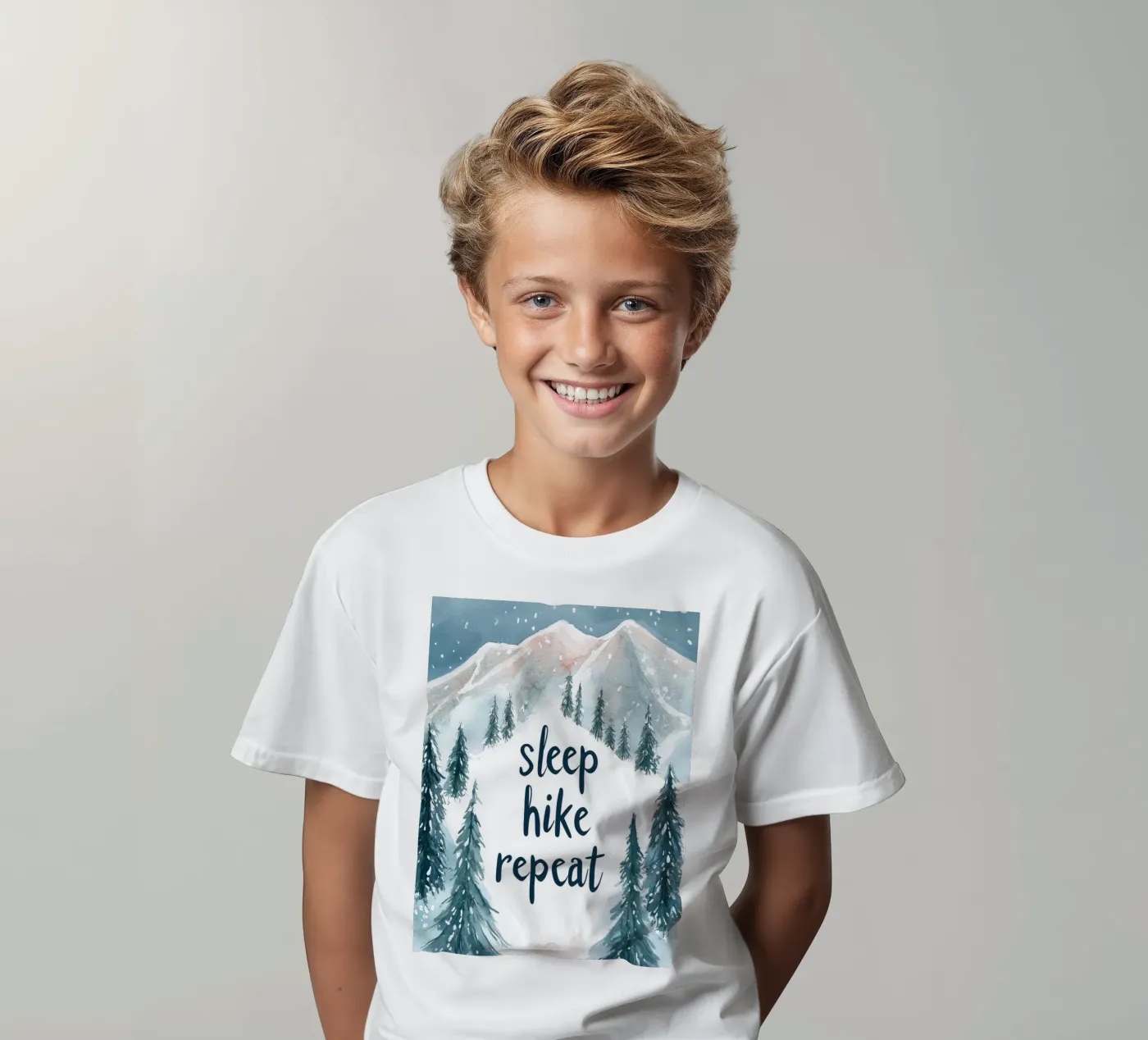 Sleep Hike Repeat t-shirt bambini da treechild