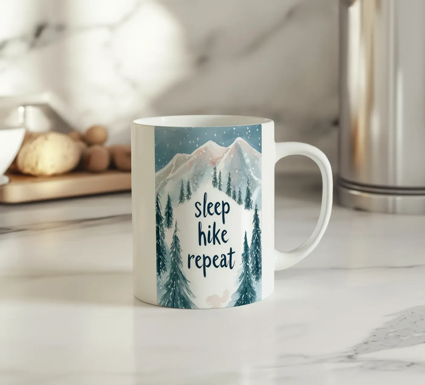 Sleep Hike Repeat ceramic mug by treechild