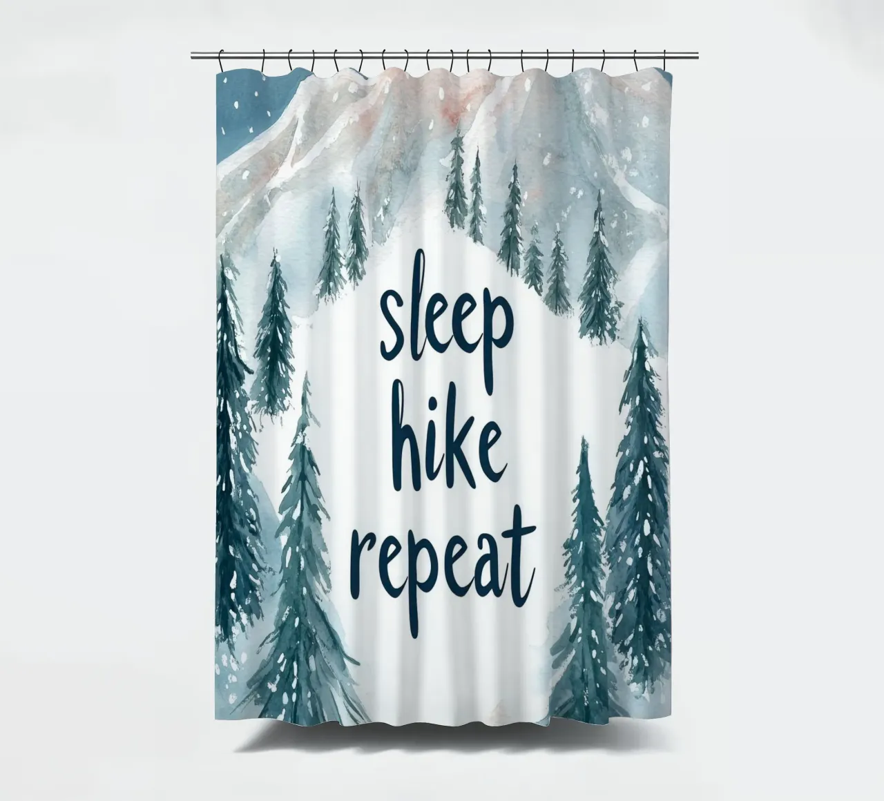 Sleep Hike Repeat rideau de douche de treechild