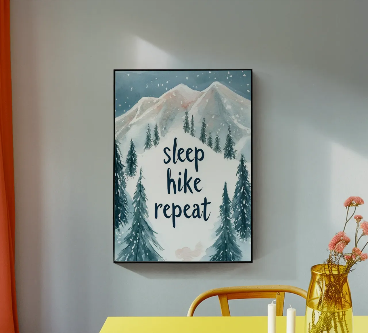 Sleep Hike Repeat acrylic glass by treechild