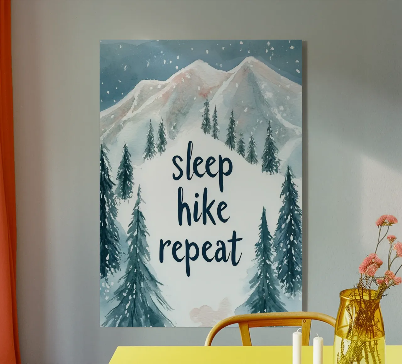 Sleep Hike Repeat acrylic glass by treechild