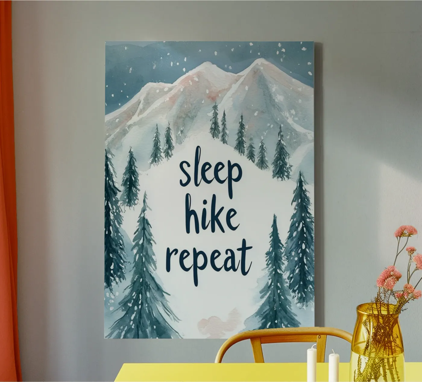 Sleep Hike Repeat canvas by treechild